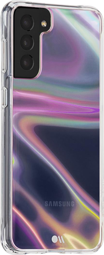 Case-Mate - Soap Bubble Case With Micropel For Samsung Galaxy S21 Plus 5g  - Iridescent