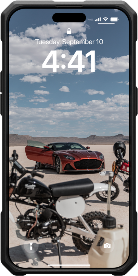 Étui Monarch Pro compatible avec MagSafe de UAG - iPhone 15 Pro Max, noir (Carbon Fiber)