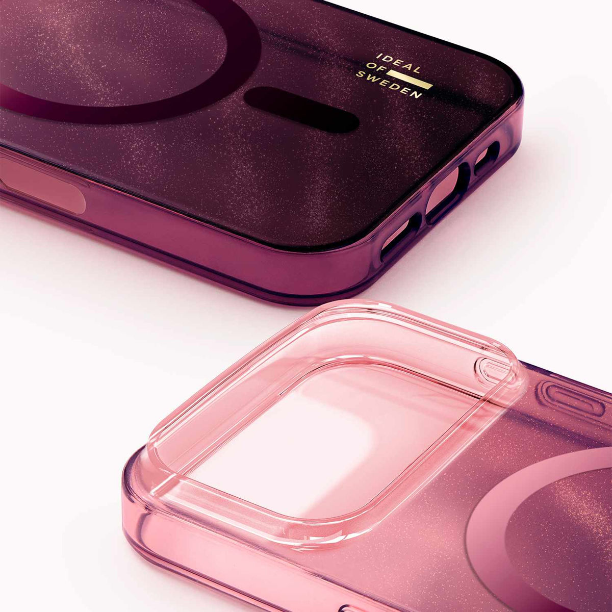 Ideal of Sweden - Étui MagSafe Glitter Glow Laque cerise pour iPhone 17 Pro Max