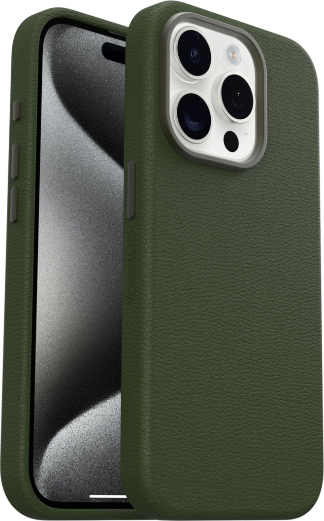 Crafted from organically grown and sustainably harvested nopal cactus, the Otterbox Symmetry Series Cactus Leather case for MagSafe offers a sustainable alternative to traditional leather products.