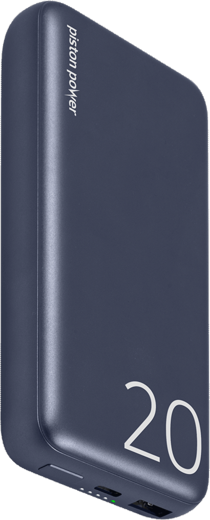 LOGiiX Piston Power 20000 mAh Banque d'alimentation en aluminium - Minuit Bleu