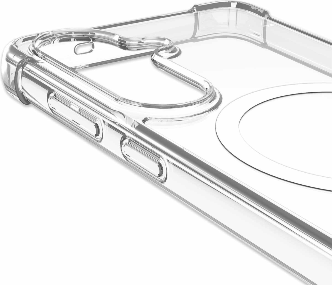 Blu Element - DropZone Rugged Case w/Magnets Clear for Samsung Galaxy S26 FE/Galaxy S25 FE