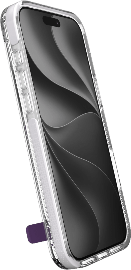 The ZAGG Santa Cruz Snap is a transparent case with pops of color that accent its design. It offers 13-foot drop protection, a sturdy kickstand that folds flush with the case, and is MagSafe compatible.