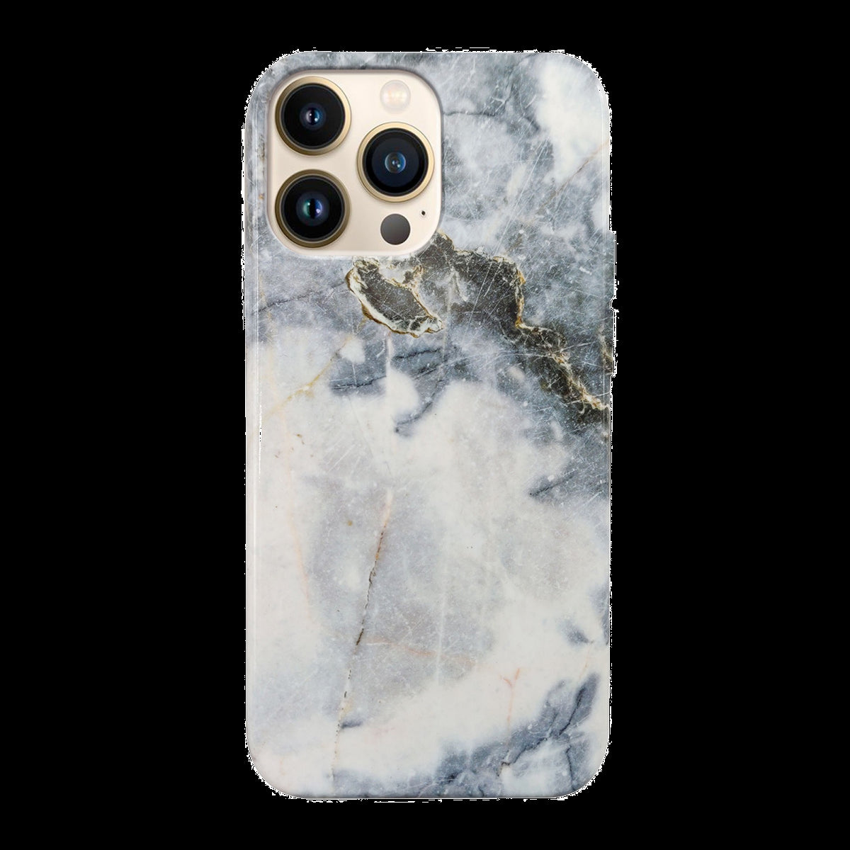 iPhone 13 Pro Max Uunique Blue (Blue Quartz Marble ) Nutrisiti Eco Printed Back Case - Blue