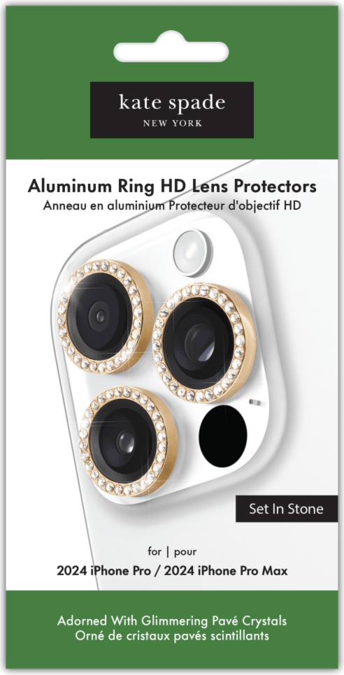 Aluminum Ring Lens Protector Set In Stone Gold for iPhone 16 Pro/Pro Max 6.7