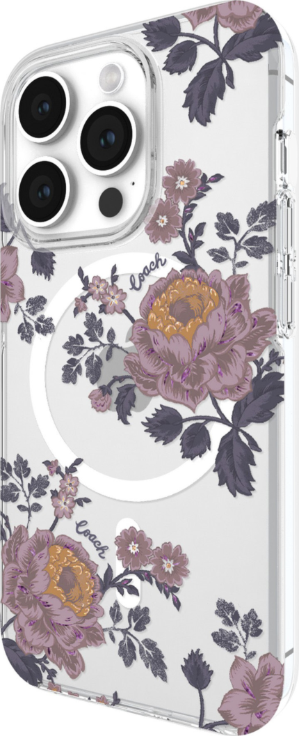 Featuring Coach’s signature design, the Coach Protective series case with MagSafe combines luxe style with an impressive 10 ft drop protection and MagSafe compatibility.