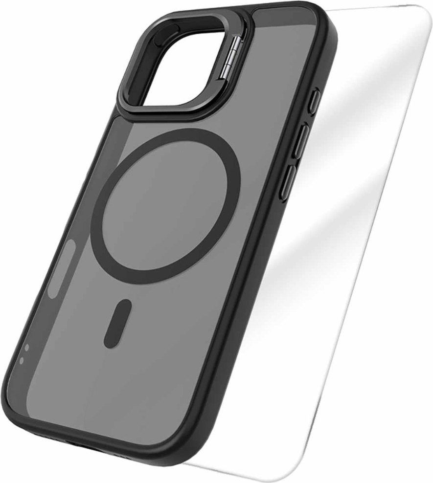 Blu Element BEDBCK171 Ensemble de Protection Duo - Étui Chromatic Kick MagSafe Noir + Screen Protector pour iPhone 17