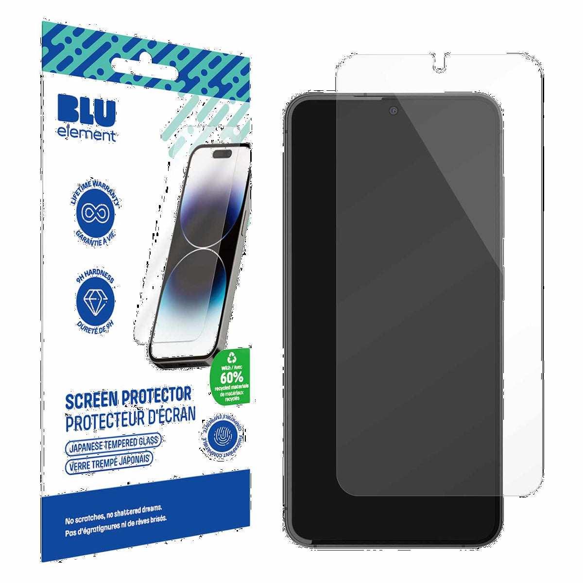 Blu Element BESPS25FE Protecteur D'écran en Verre Trempé à Partir de Matériaux Recyclés pour Samsung Galaxy S25 FE