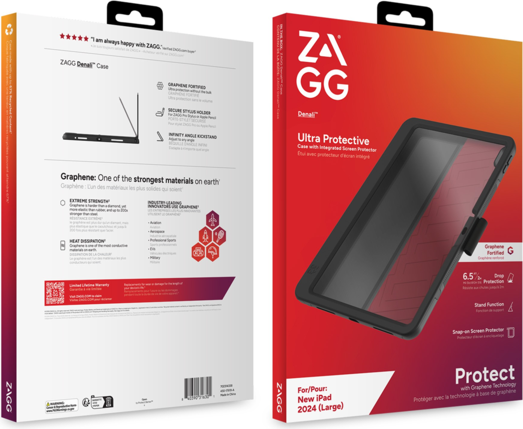 The ZAGG Denali case for tablets combines ultimate protection with useability features and drop protection up to 6.5 feet.