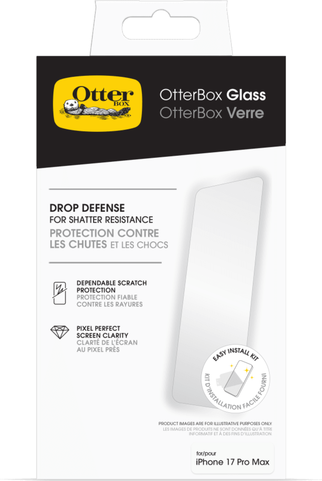 OtterBox 7798686 Protecteur D'écran en Verre pour iPhone 17 Pro Max