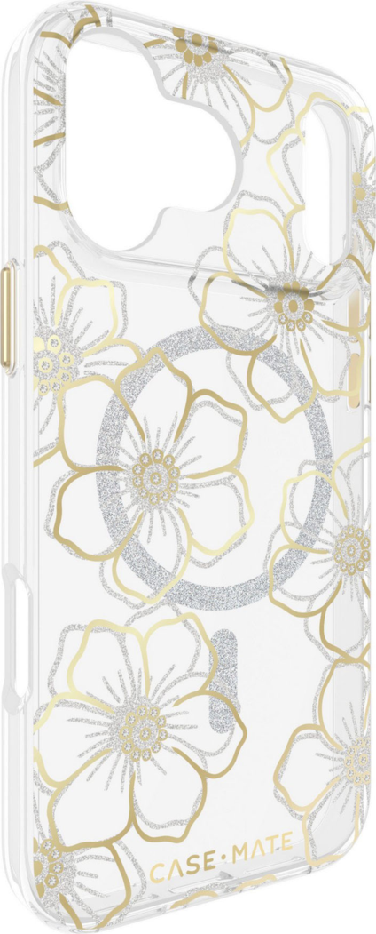 Case-Mate - Floral Gems MagSafe Case for Apple iPhone 17 Pro Max - Gold