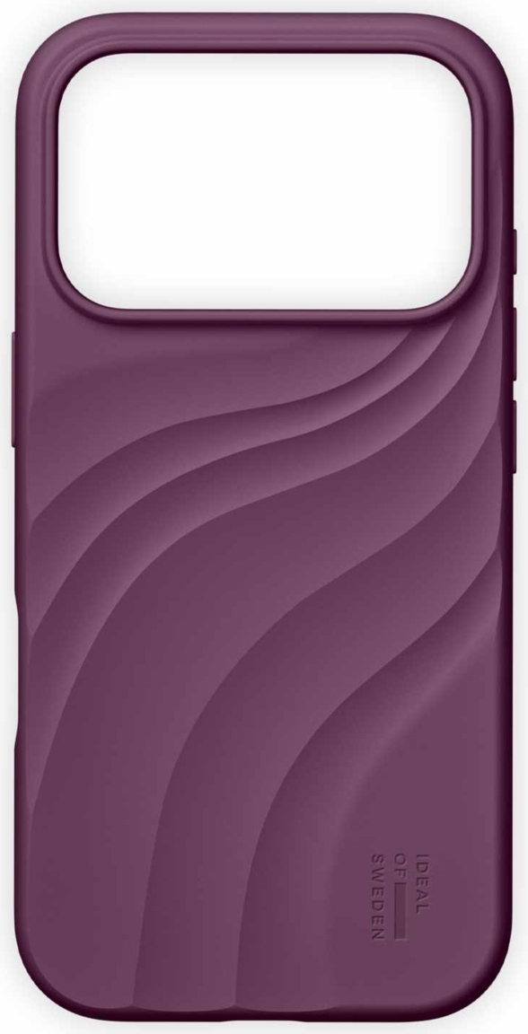 Ideal of Sweden - Coque Soft Swirl MagSafe en velours couleur prune pour iPhone 18 Pro/17 Pro