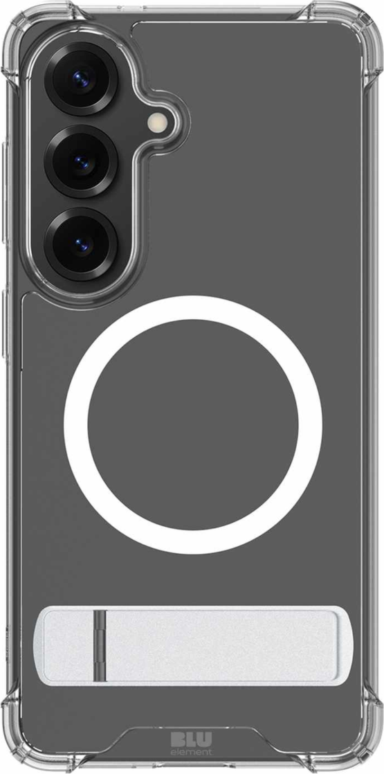 Blu Element - Dropzone Rugged Kickstand Case w/Magnets Clear for Samsung Galaxy S26
