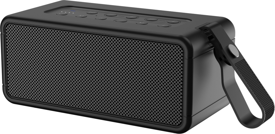 haut-parleur Bluetooth sans fil rétro portatif mellow 80 W - Noir