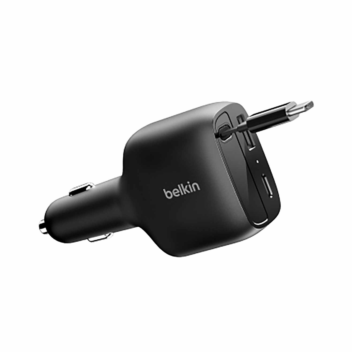 Belkin CCC001fqBK Chargeur de Voiture Rétractable BoostCharge 75W Noir