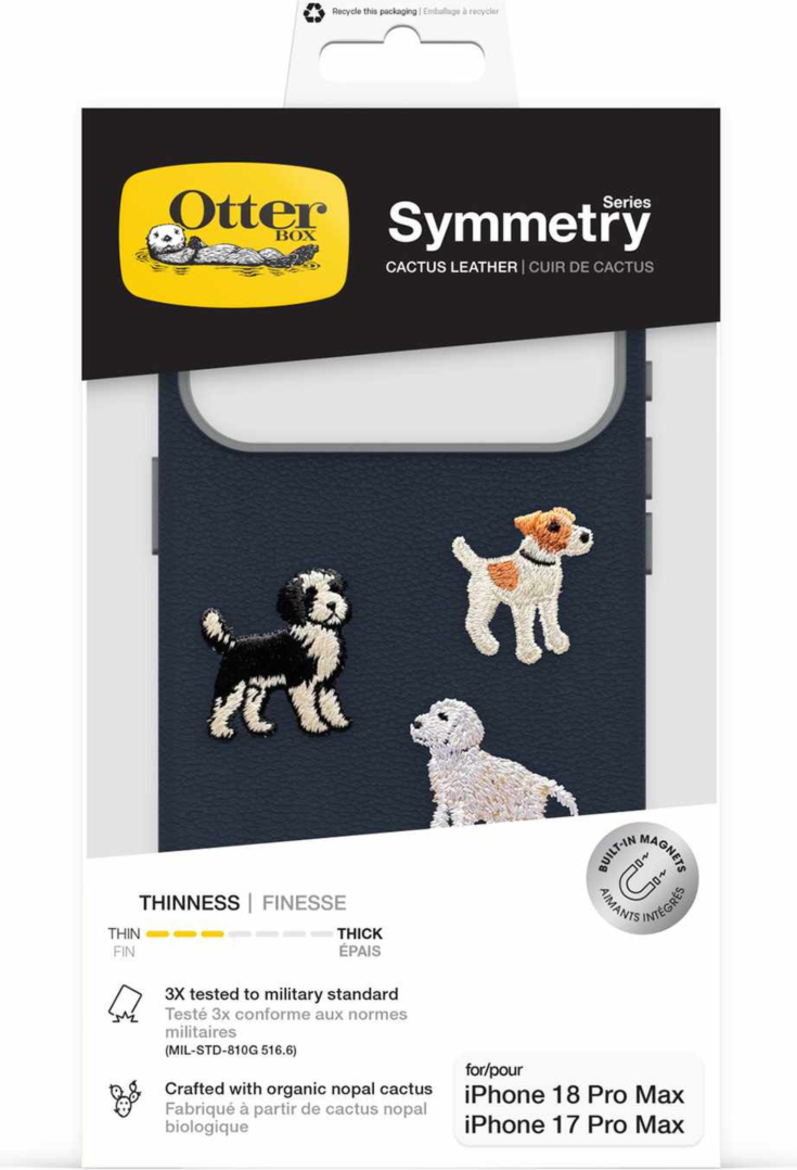 OtterBox - Symmetry Cactus Leather Embroidery MagSafe Case Barskerville for iPhone 18 Pro Max/17 Pro Max