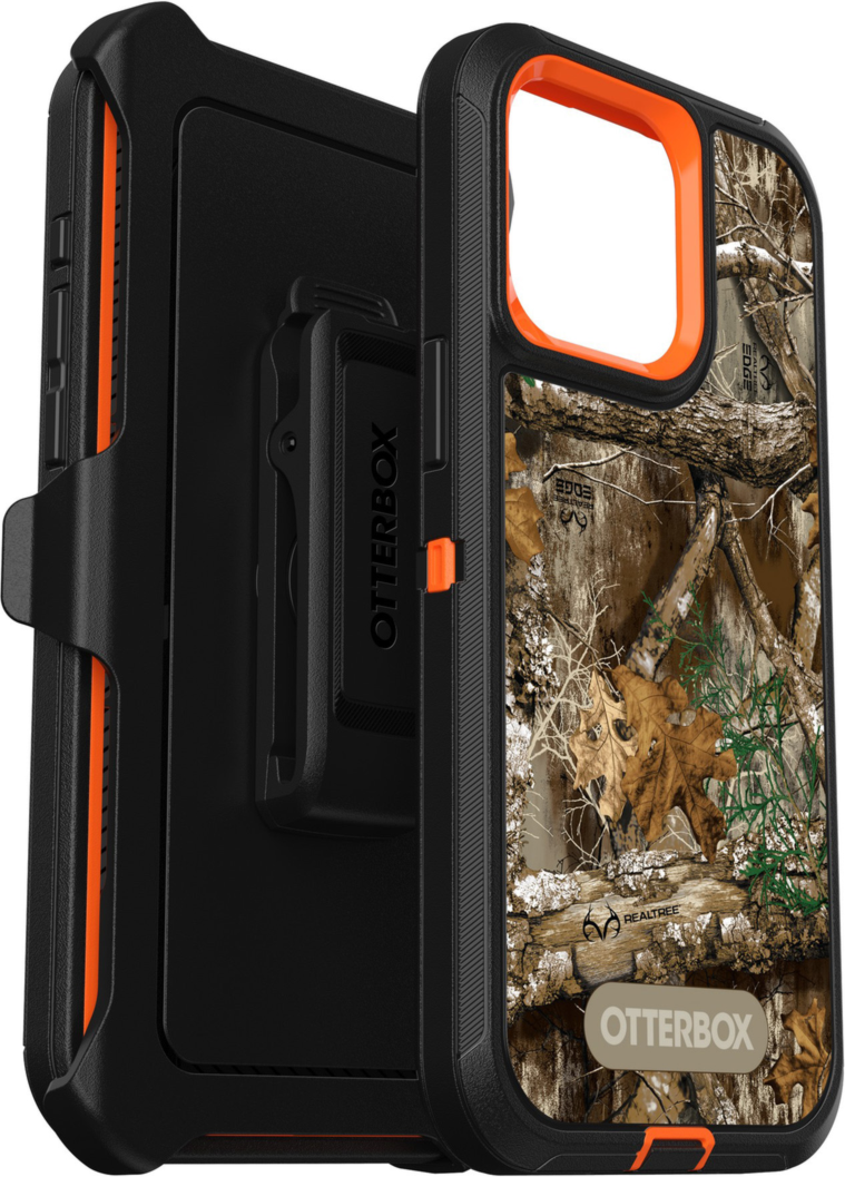 iPhone 15 Pro Max Otterbox Defender Graphics Series Case - Black (RealTree Edge)