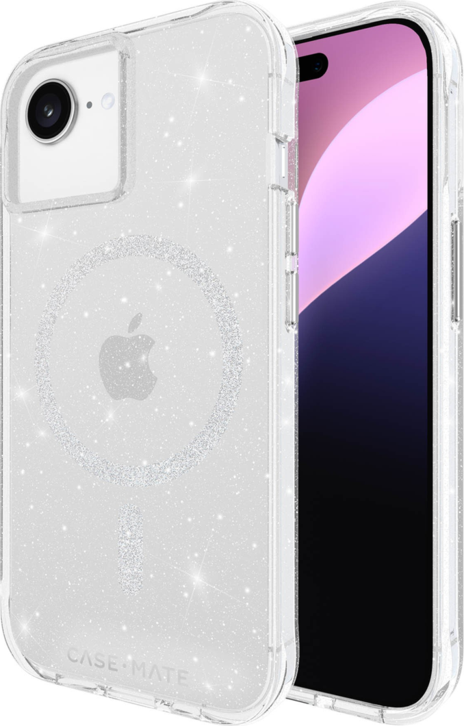Add a little more glam with the Case-Mate Twinkle Silver MagSafe case, featuring shimmering silver sparkles, 12 foot drop protection, and MagSafe compatibility.