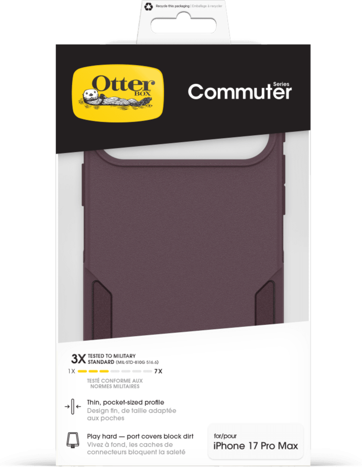 The OtterBox Commuter Series with MagSafe is a rugged, pocket-friendly case offering 3X military standard drop protection and features built-in magnets for MagSafe accessories.