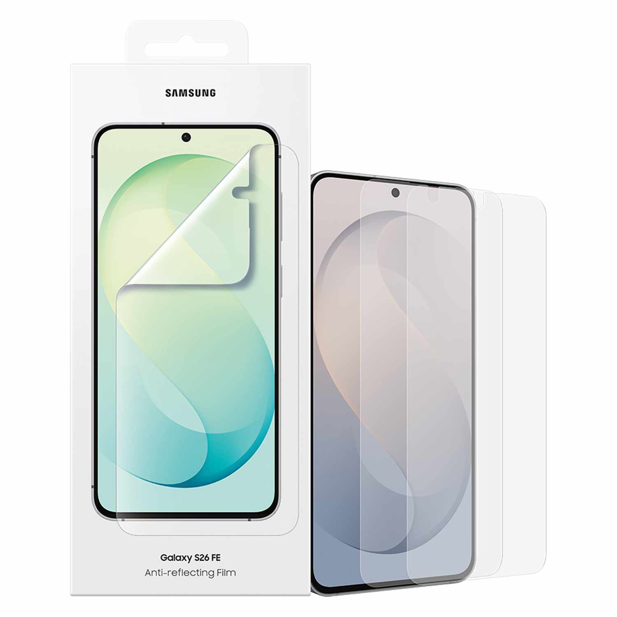 Samsung - Anti-Reflecting Front Protection Film Transparent for Samsung Galaxy S26 FE clear