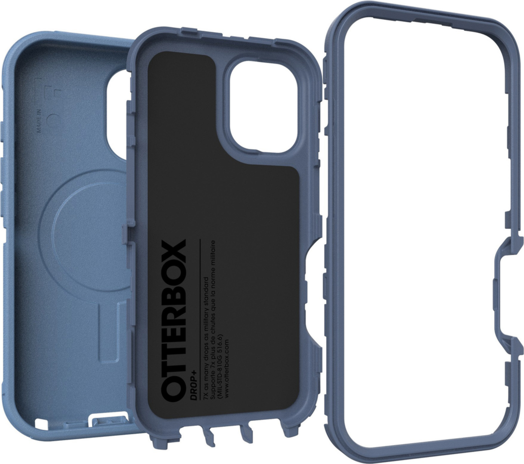 The OtterBox Defender Series Pro with MagSafe is the toughest case providing rugged protection against harsh drops. Equipped with MagSafe magnets and non-slip texturing.