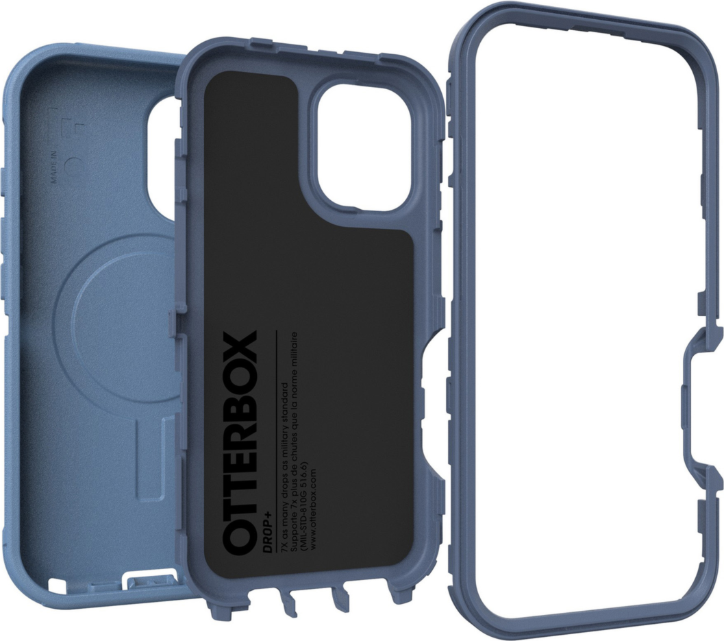 Étui de la série Defender Pro d'OtterBox avec MagSafe Baby Blue Jeans pour iPhone 16