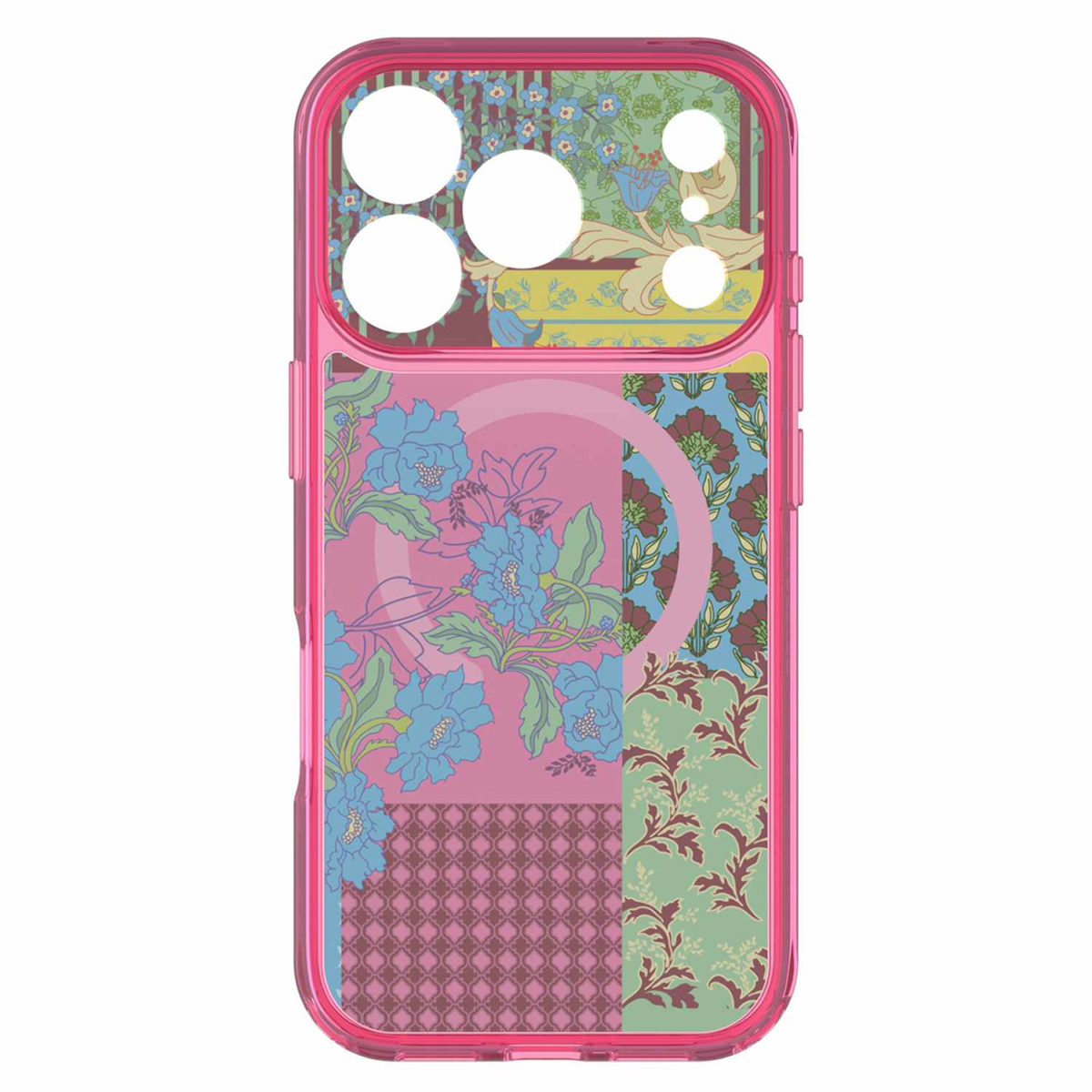 OtterBox - Lumen Clear MagSafe Case Patchwork Petals for iPhone 18 Pro/17 Pro