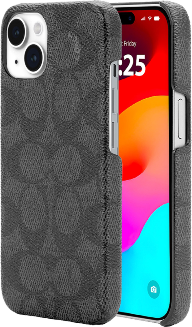 The Coach Slim Wrap Case is durably designed with an impressive 10 ft drop protection and thin profile for wireless charging.