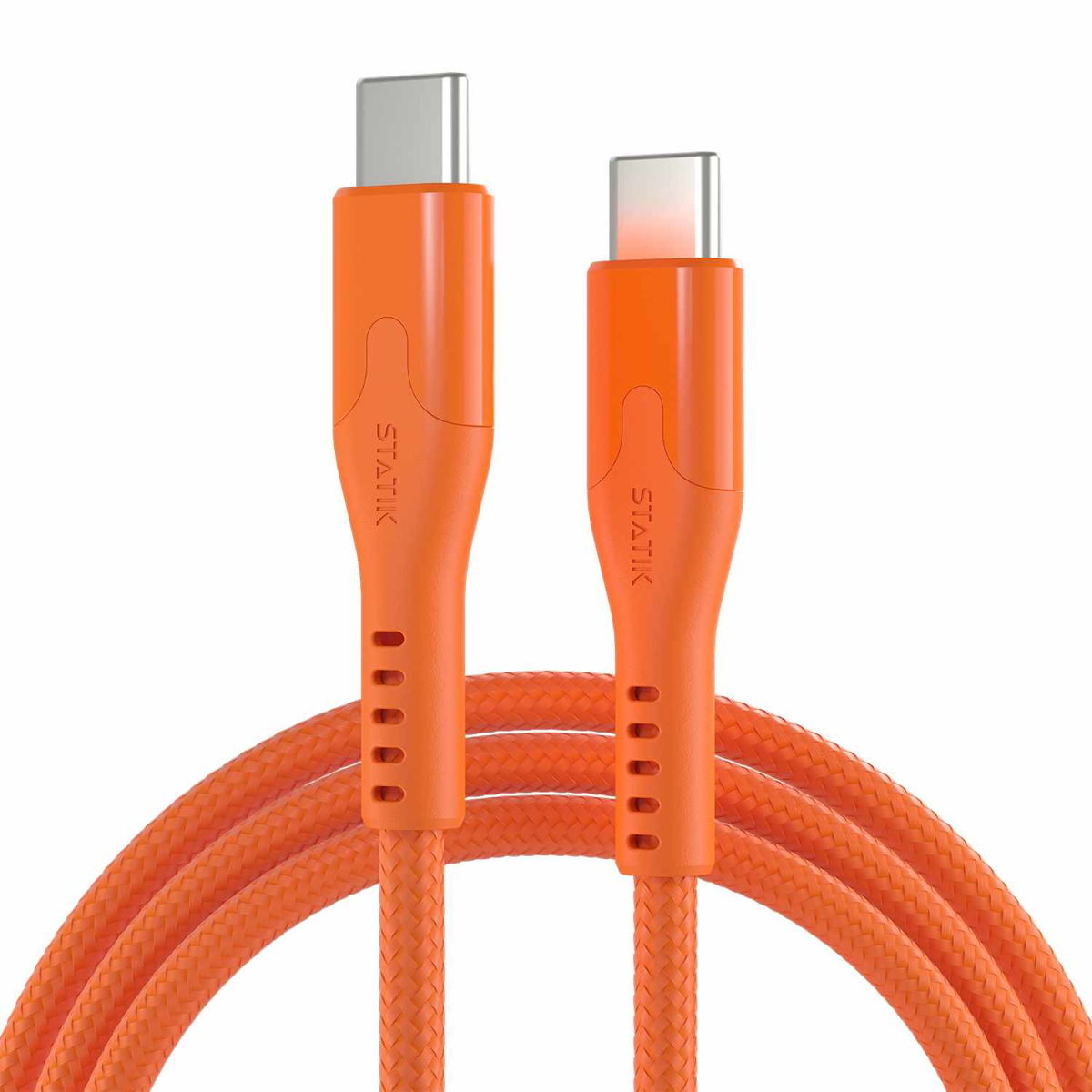 Statik - Câble magnétique MagStack Pro de charge/synchronisation USB-C à USB-C 6,6 pi Orange