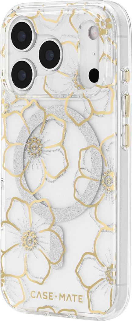 Case-Mate - Étui MagSafe Floral Gems pour Apple iPhone 17 Pro - or