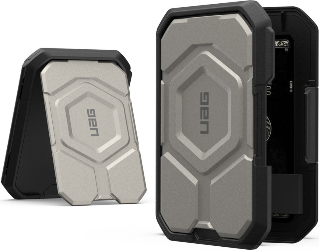 Urban Armor Gear (UAG) - Magnetic Wallet With Stand - Black and Titanium