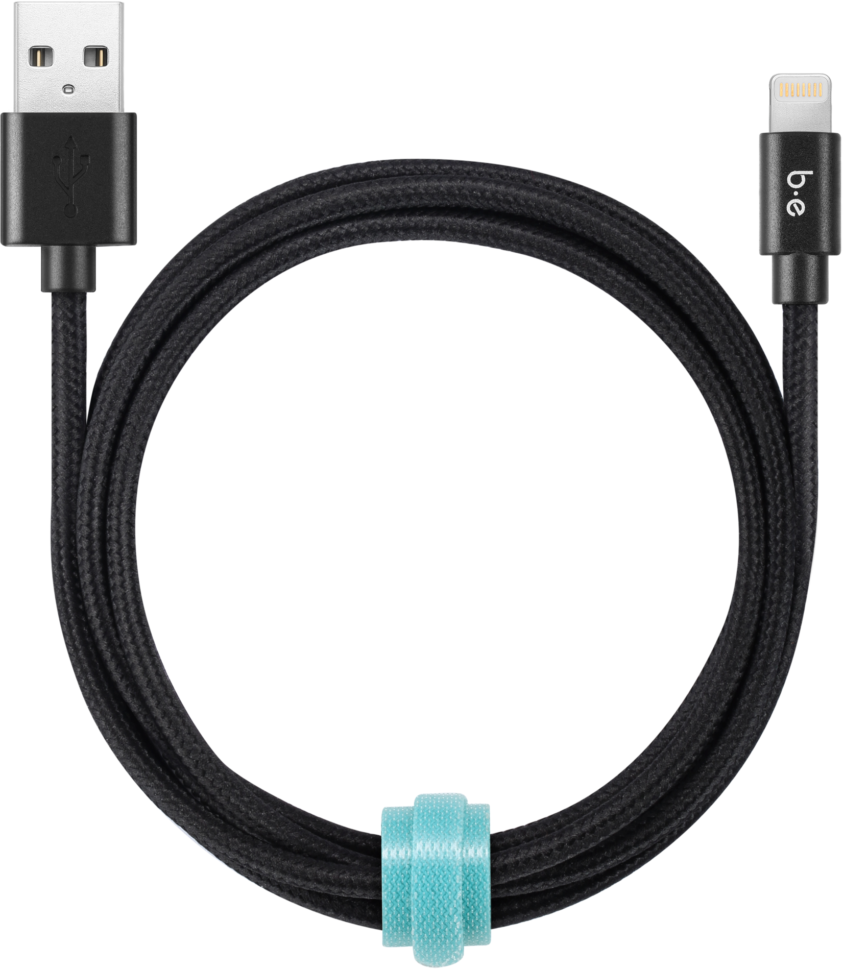 Blu Element B4MFIBK Câble Tressé de Charge/Sync Lightning vers USB-A 4ft Noir