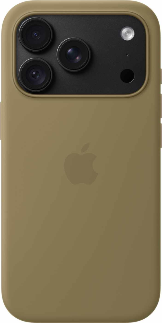 Apple - Silicone Case with MagSafe Olive for iPhone 18 Pro