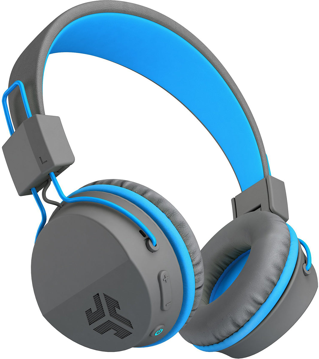 Jlab - Jbuddies Studio Wired On Ear Kids Headphones - Blue And Gray