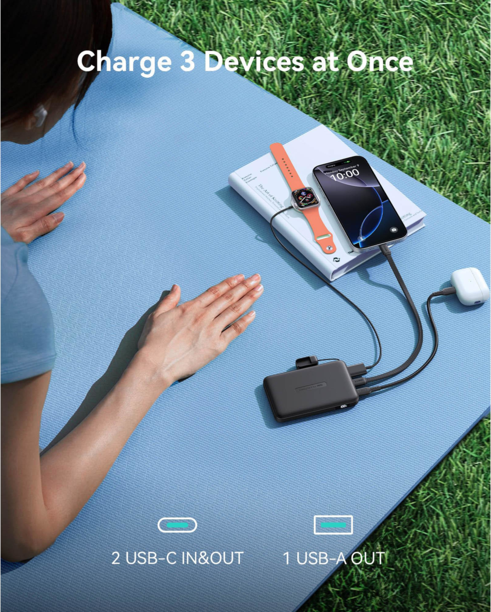 INIU POCKET 10,000mAh POWER BANK 22.5W - BLACK