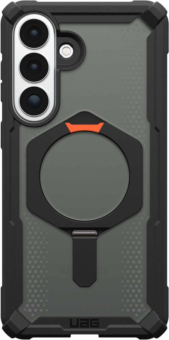 UAG - Étui robuste Plasma XTE avec support intégré et aimants, noir/orange, pour Samsung Galaxy S26+