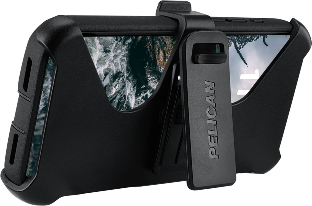 Pelican - Voyager MagSafe Case with Holster for Apple iPhone 18 Pro/17 Pro - Black and Clear