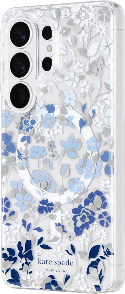 Kate Spade - Étui protecteur avec aimant pour Samsung Galaxy S26 Ultra - Bleu Flowerbed