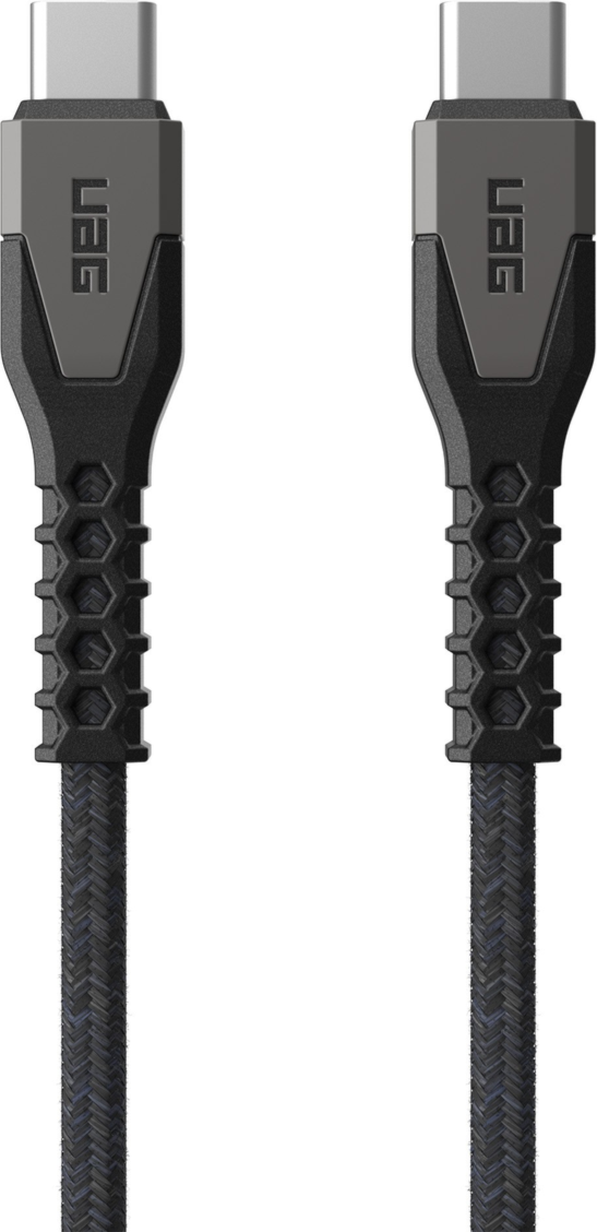 Rugged Kevlar Core USB-C to USB-C Charge/Sync Cable 5ft Black/Grey