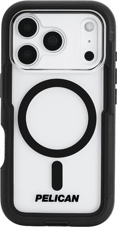 Pelican - Voyager MagSafe Case with Holster for Apple iPhone 17 Pro - Black and Clear