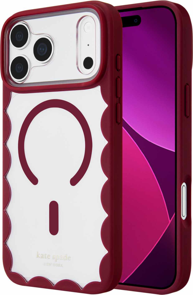 Kate Spade - Scallop MagSafe Case Cherry Glaze for iPhone 18 Pro Max/17 Pro Max