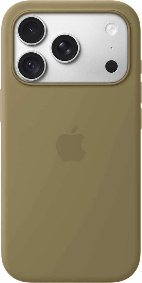 Apple - Silicone Case with MagSafe Olive for iPhone 18 Pro