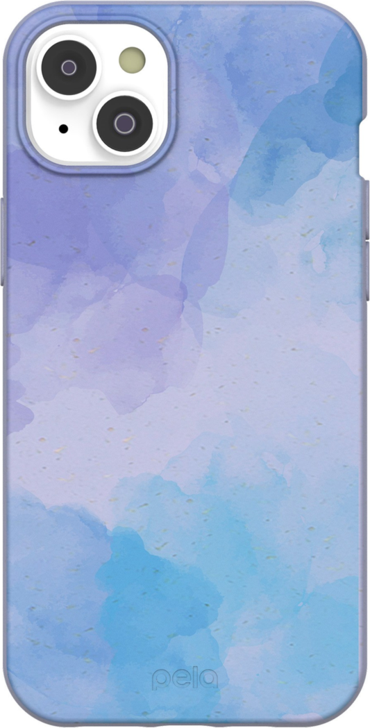 Pela - iPhone 14 Plus Pela Compostable Eco-Friendly Printed Case - Lavender (Blue Reflections)