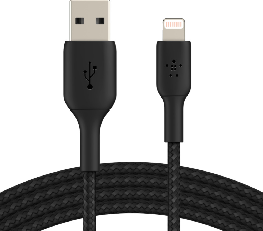 BOOST?CHARGE™ Braided Black Lightning to USB-A Cable 6ft