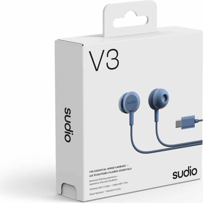Sudio - V3 Wired Earbuds Blue