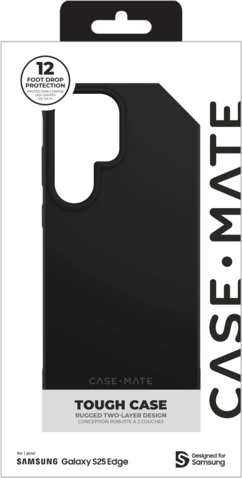 The Case-Mate Tough Black features 12-foot drop protection and a sleek one piece black design that will fit every occasion.