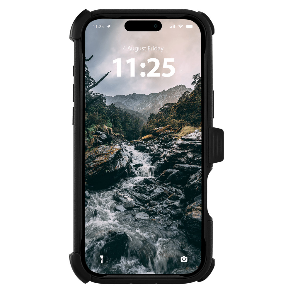 Pelican - Voyager MagSafe Case with Holster for Apple iPhone 18 Pro/17 Pro - Black and Clear