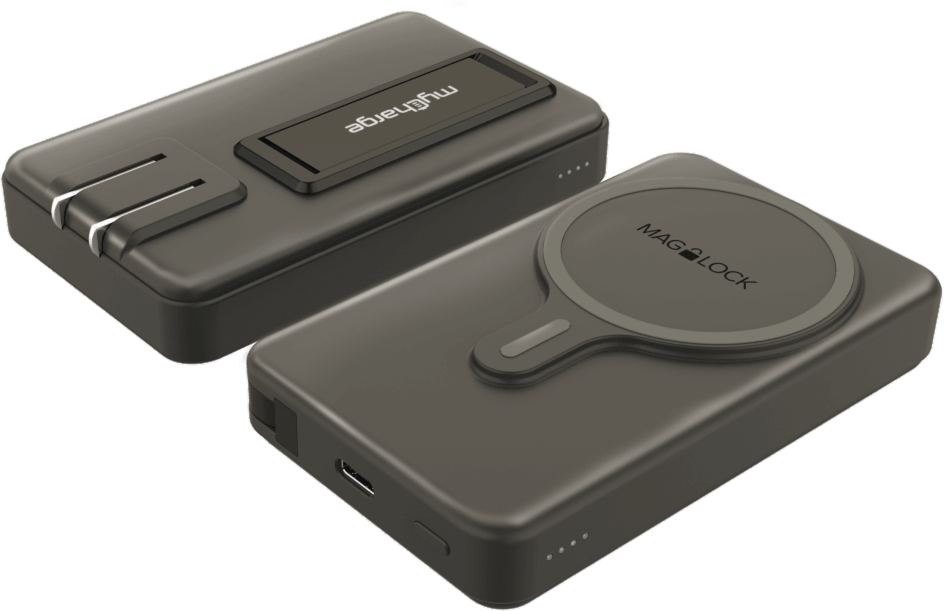 myCharge MH50KCA Batterie Externe sans Fil Tout-En-Un Maglock Hub 5000 mAh Noir