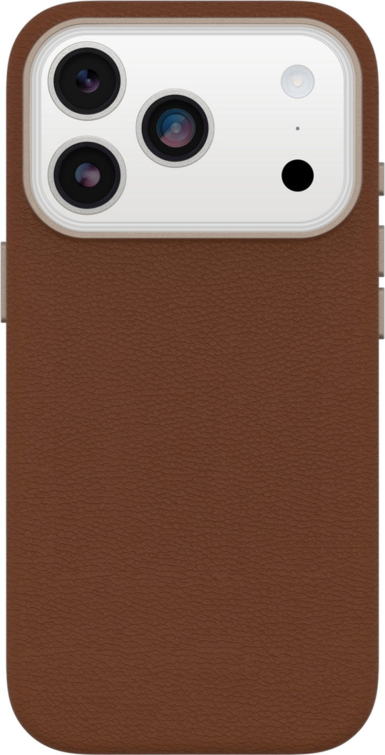 OtterBox - Symmetry Cactus Leather MagSafe Case with Camera Control for Apple iPhone 17 Pro - Desert Saddle