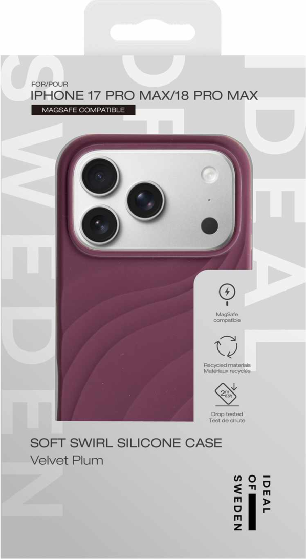 Ideal of Sweden - Soft Swirl MagSafe Case Velvet Plum for iPhone 18 Pro Max/17 Pro Max